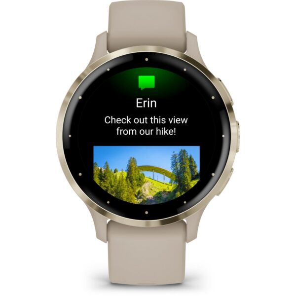 Garmin Venu 3S GPS Smartwatch - french gray/softgold – Bild 4