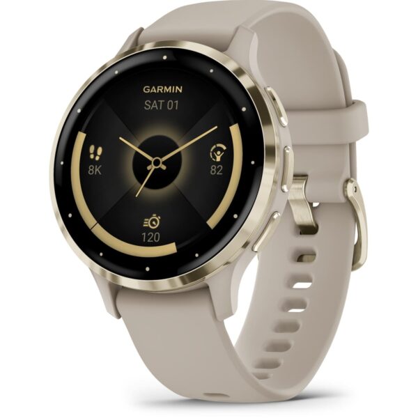 Garmin Venu 3S GPS Smartwatch - french gray/softgold – Bild 6