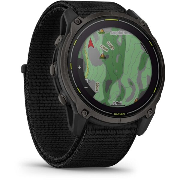 Garmin Enduro 3 Sapphire Solar GPS Smartwatch - Schwarz/Carbongrau DLC Titan – Bild 4