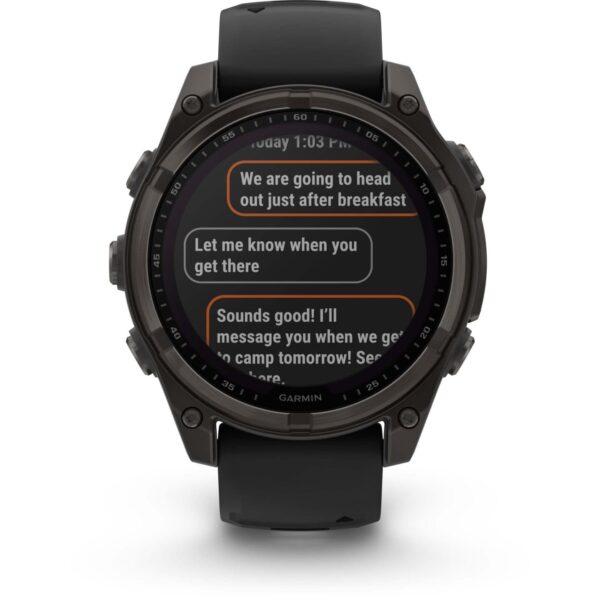 Garmin fenix 8 Sapphire Solar GPS Smartwatch - 47mm - Graphit/Carbon Gray Titan DLC – Bild 2